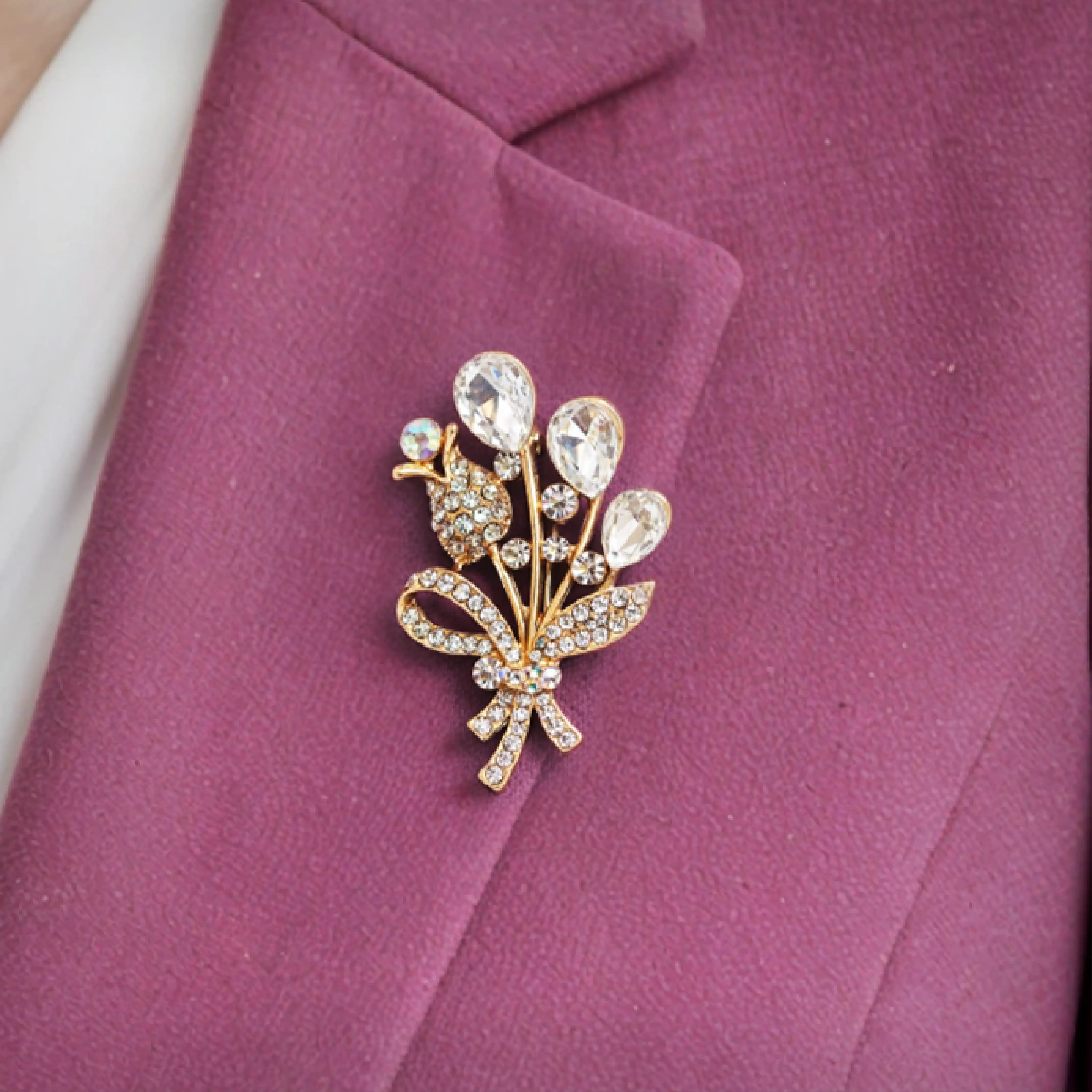 Floral Butterfly Brooch