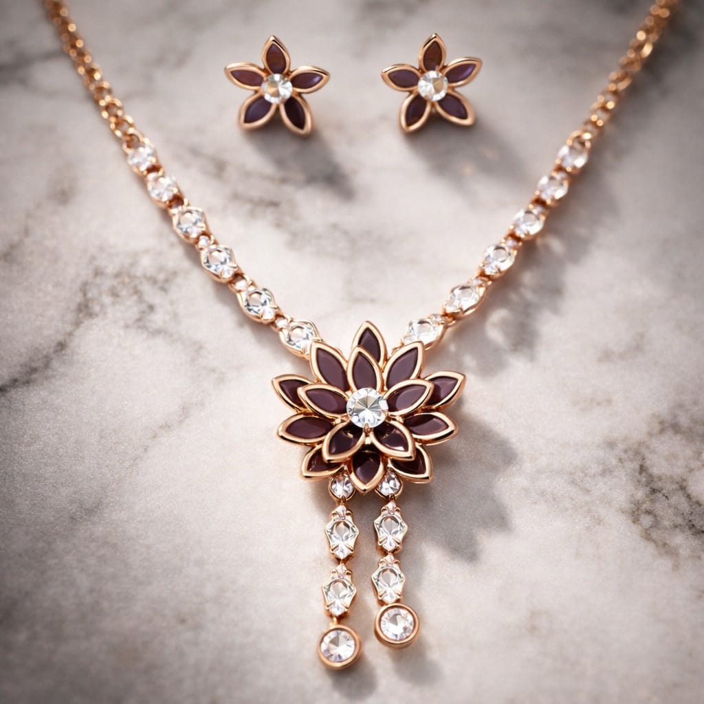 Pastel Bloom Floral Necklace Set