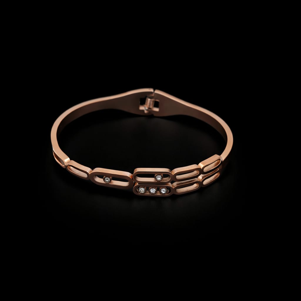 Rose Gold Crystal Link Bracelet