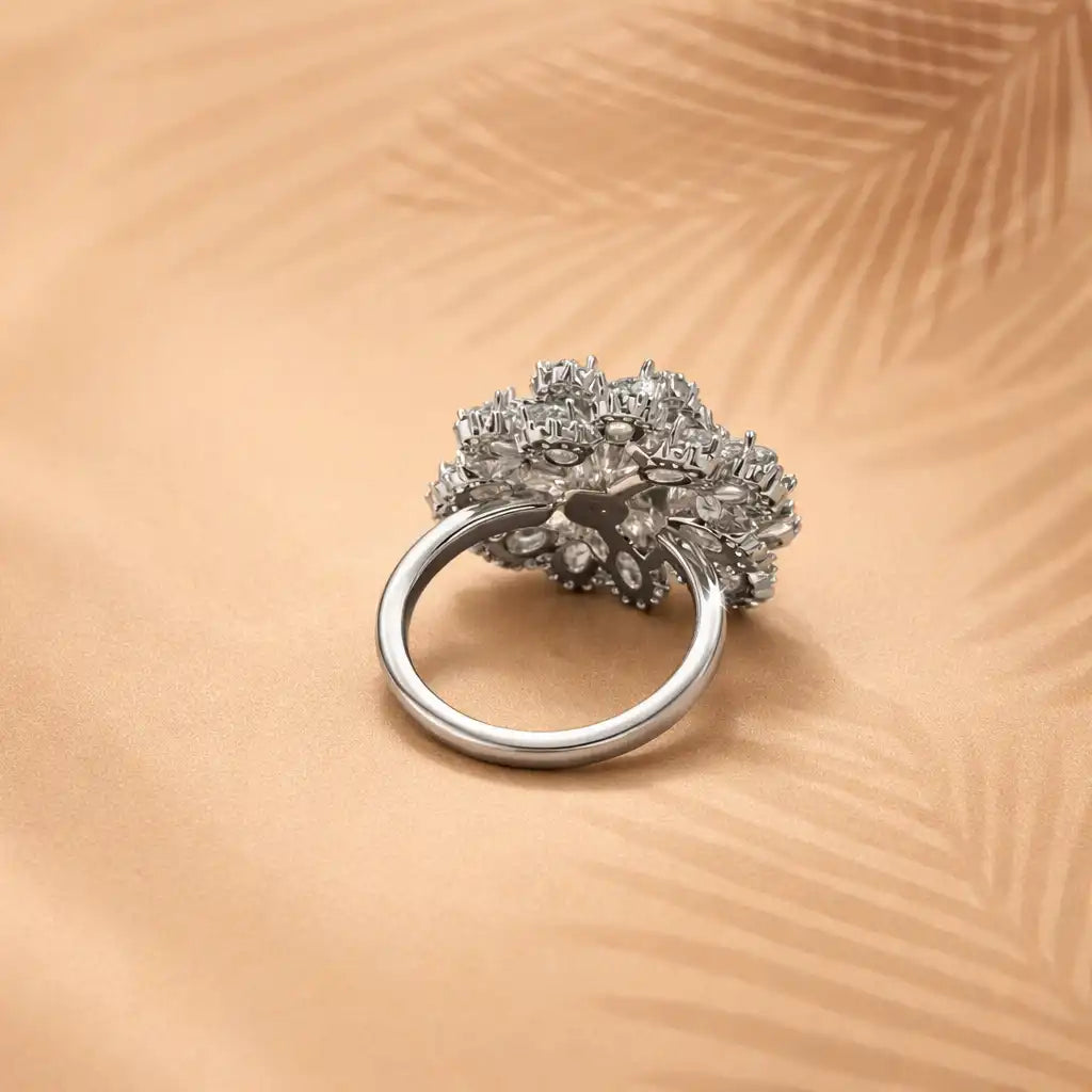 Floral Cluster Diamond Ring