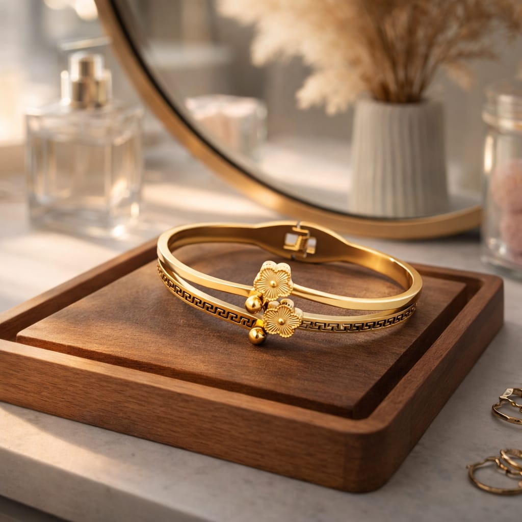 Golden Blossom Charm Bracelet
