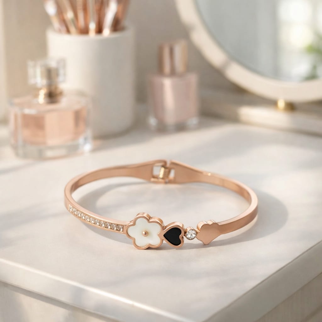 Blush Clover Charm Bracelet