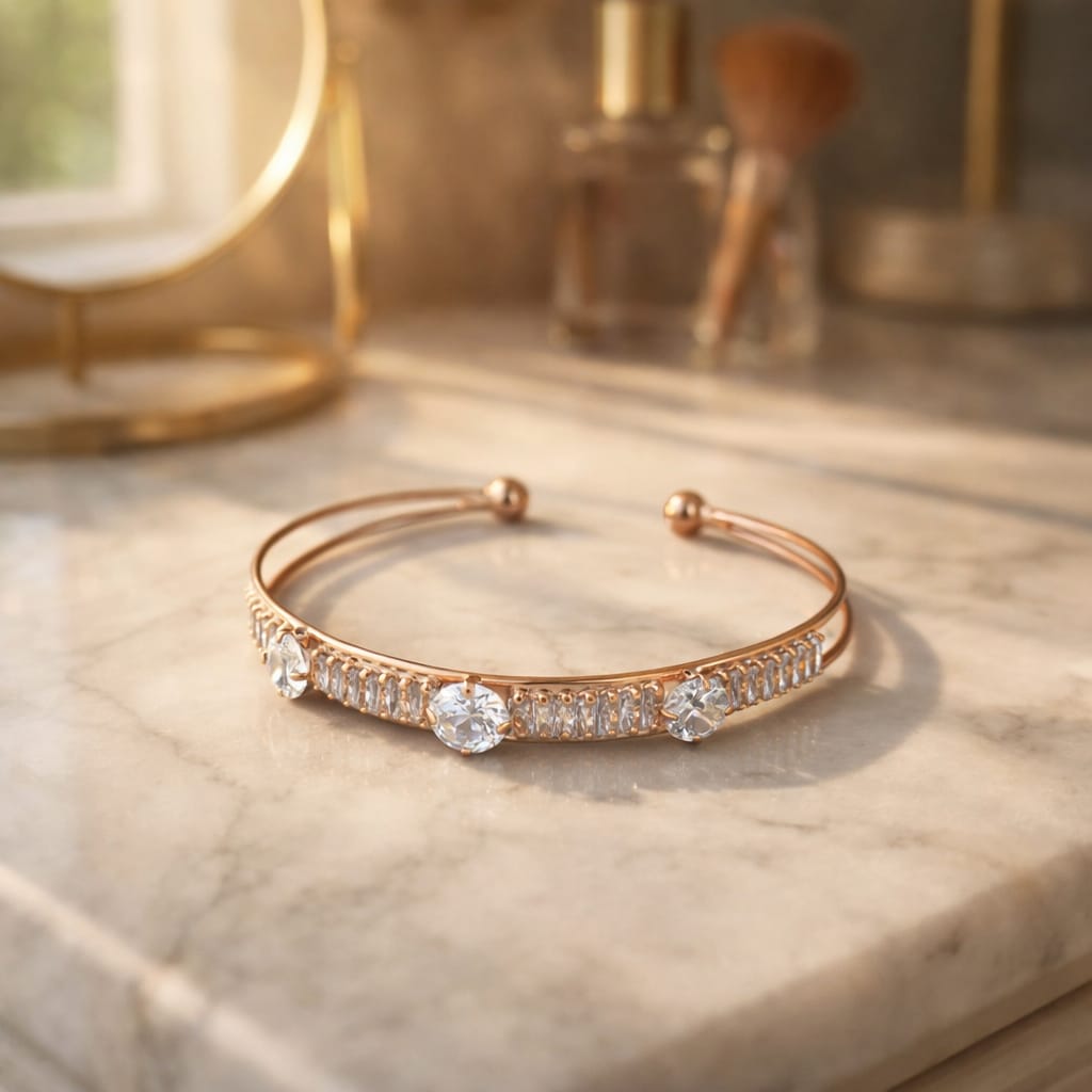Crystal Radiance Open Cuff Bracelet
