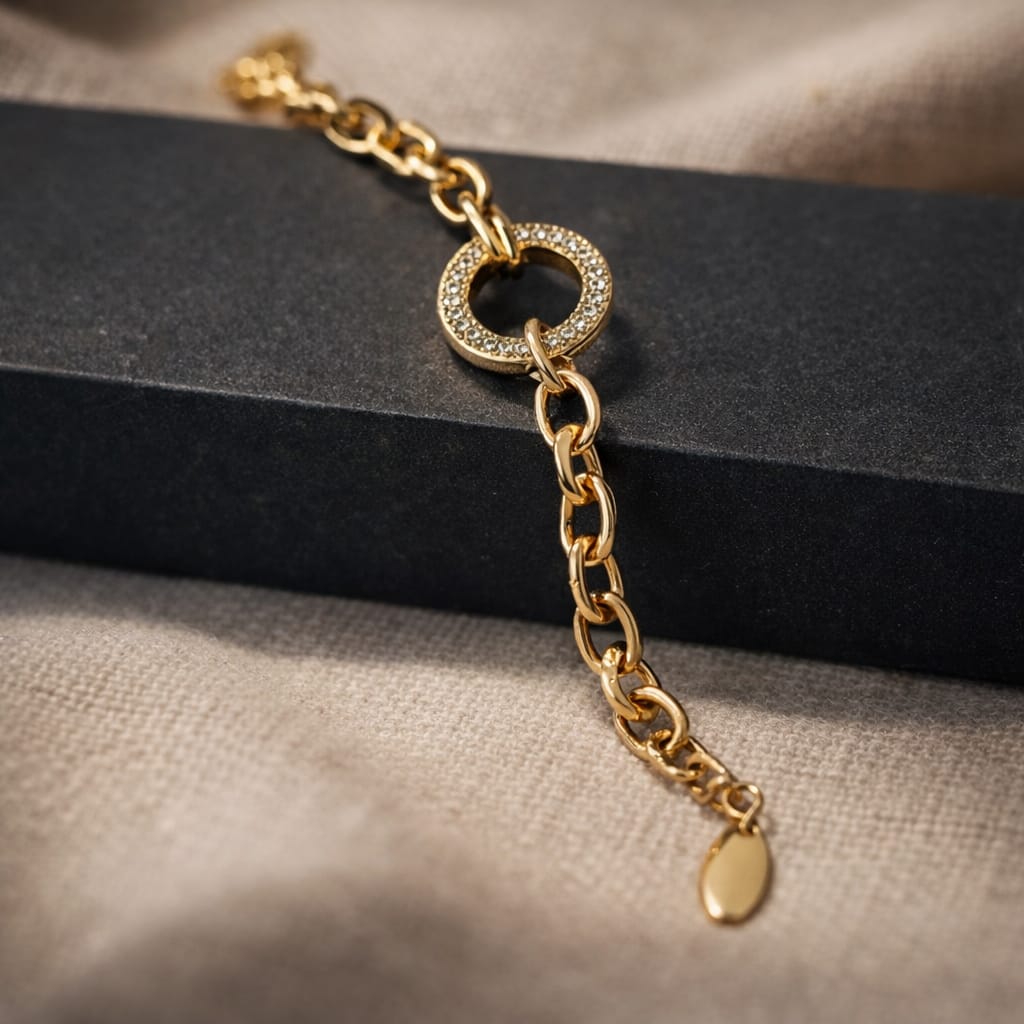 Gold-Toned Cable Hand Chain