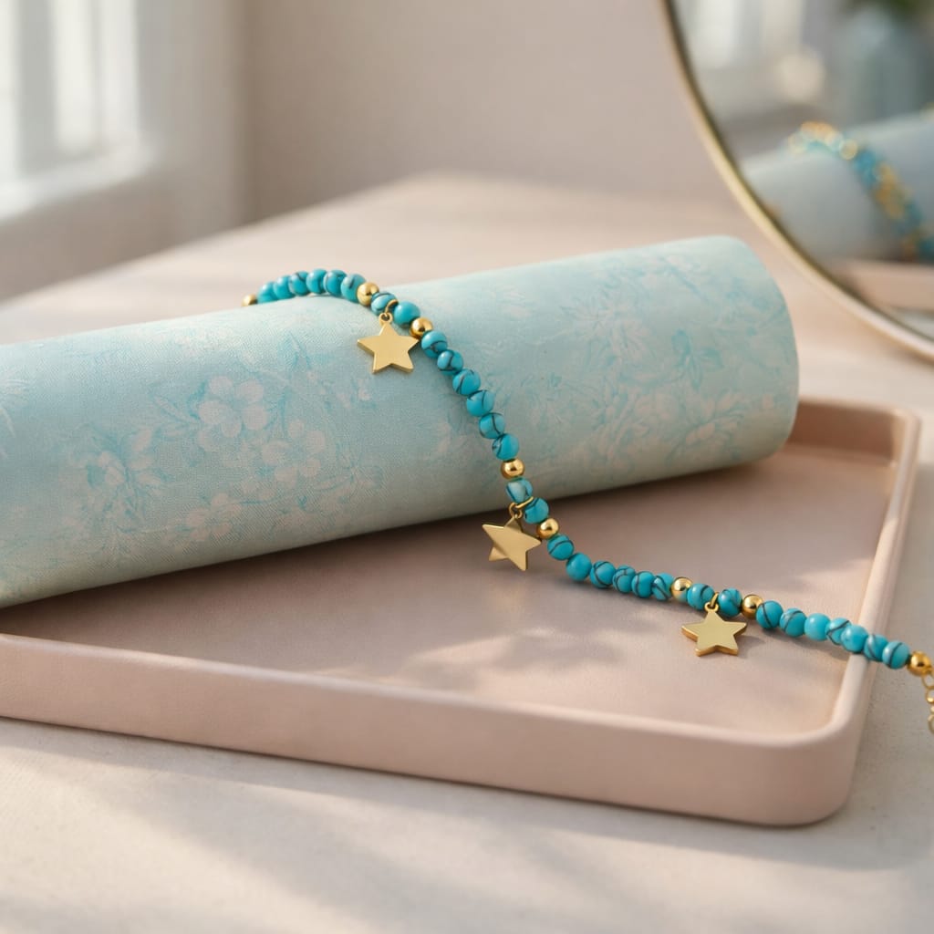 Celestial Turquoise Charm Hand Chain