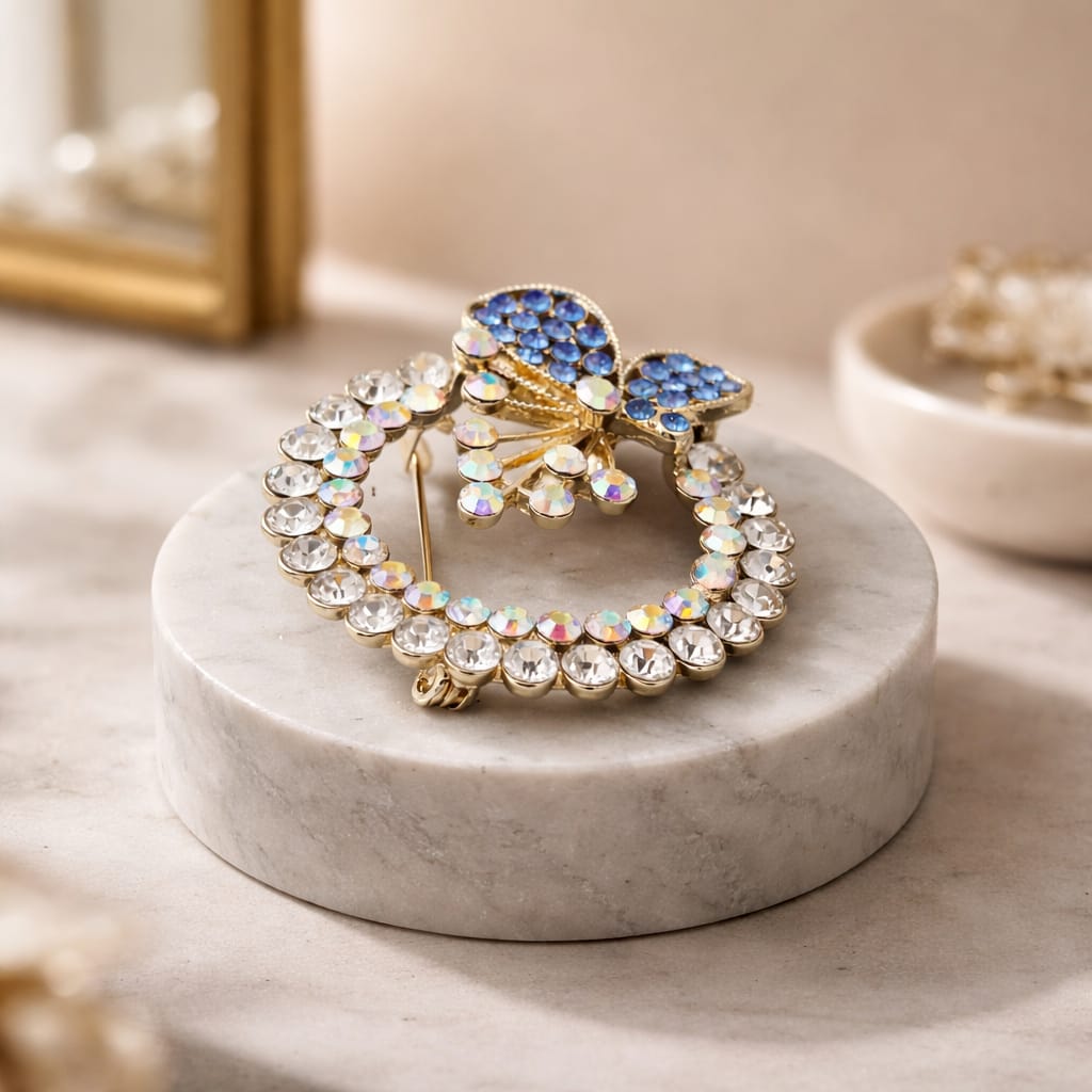 Butterfly Wreath Brooch