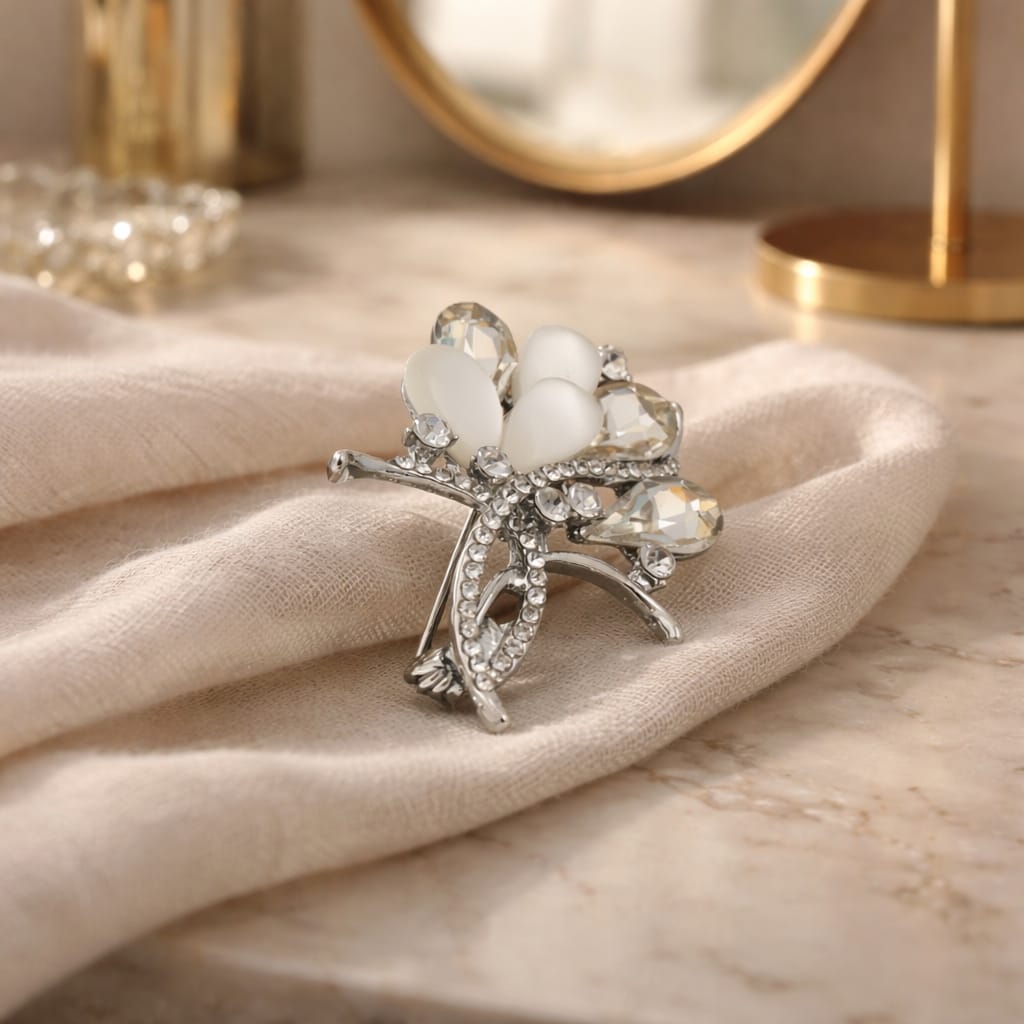 Vintage-Inspired Silver Brooch