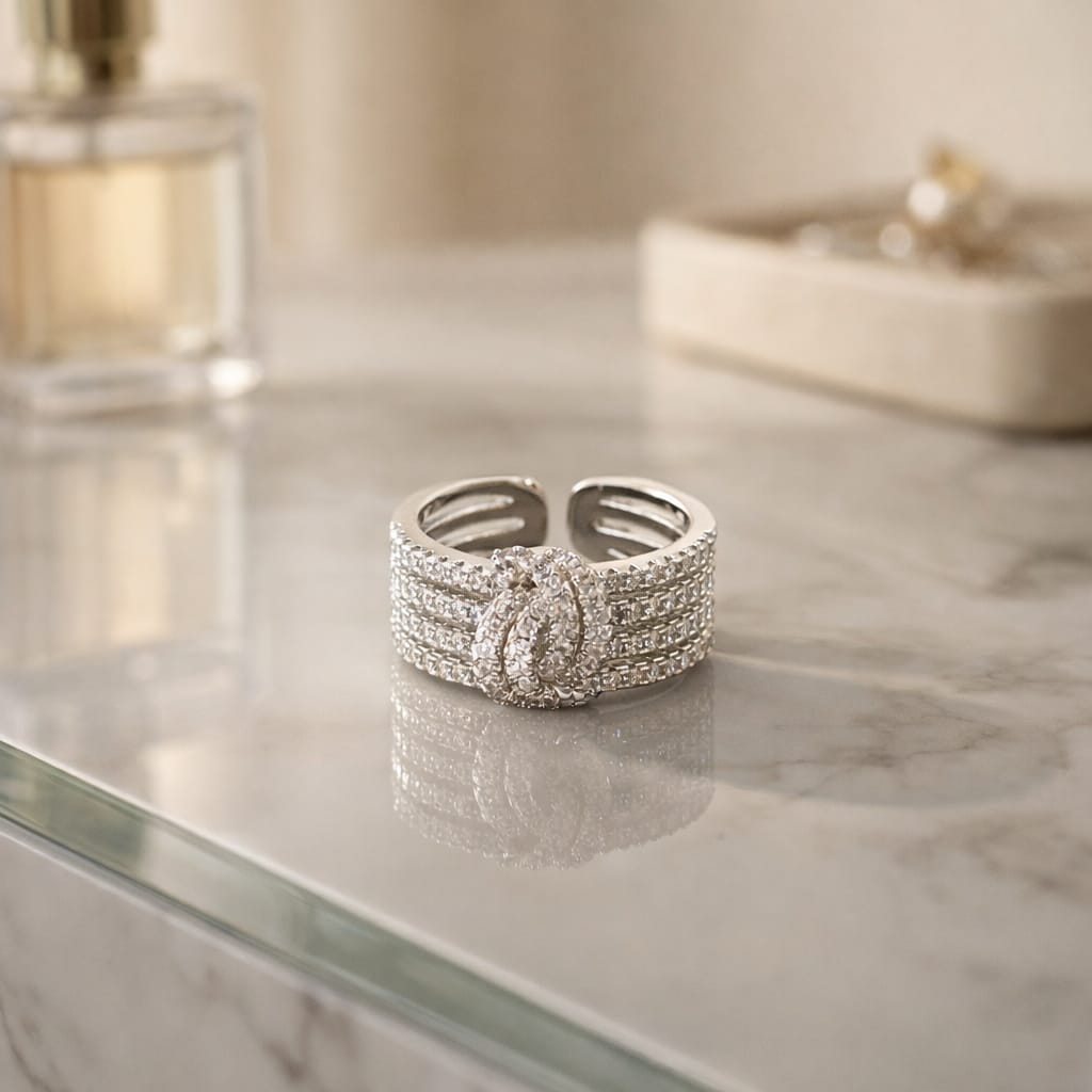 Eternal Knot Multi-Strand  Adjustable Ring