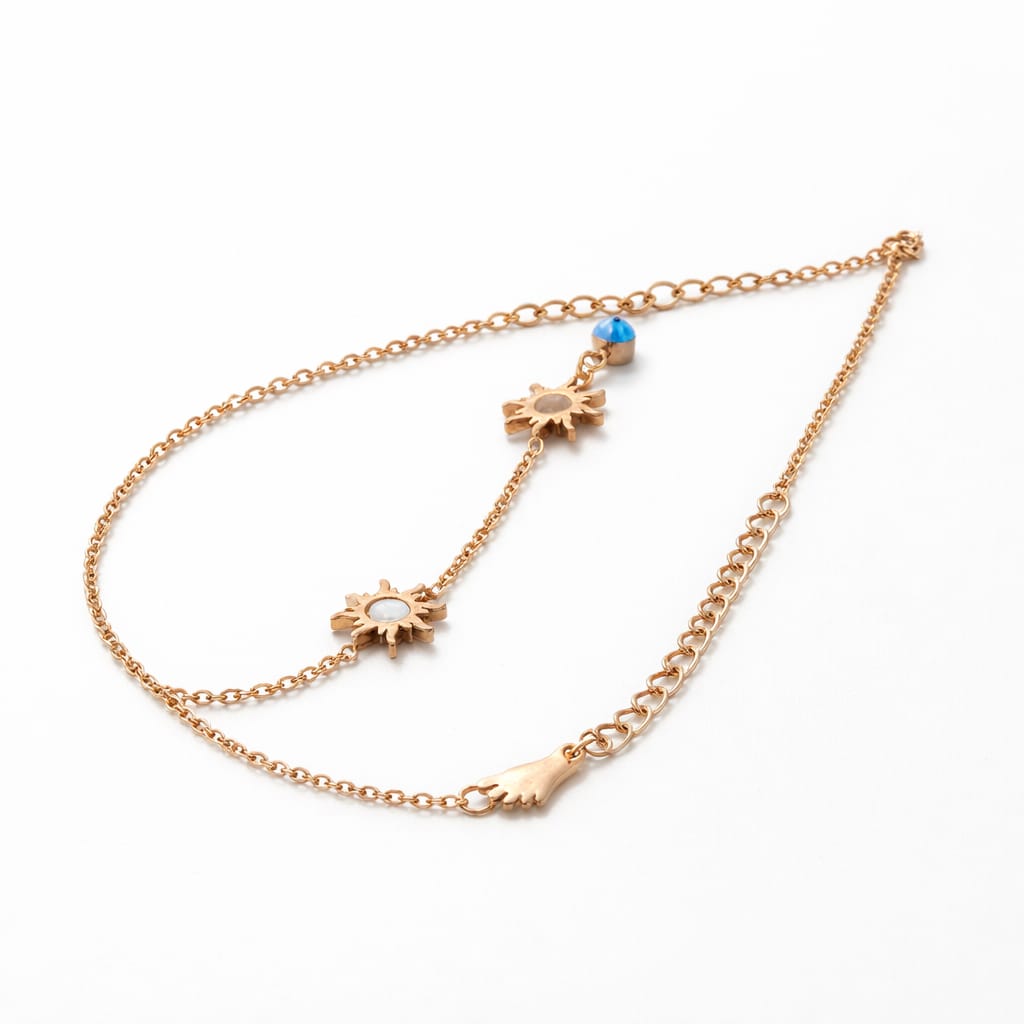 Celestial Solis Turquoise Charm Anklet
