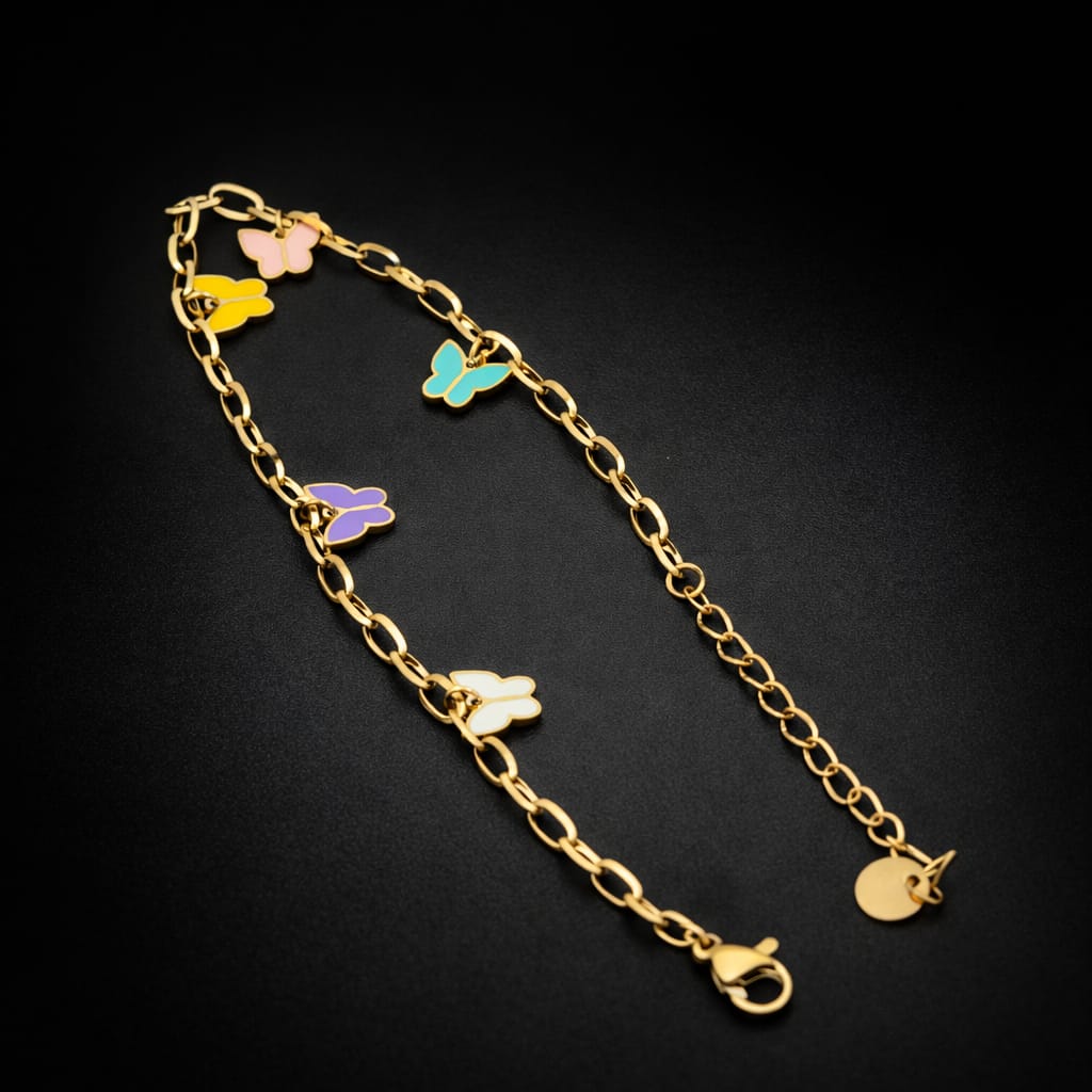 Charmed Flight Pastel Butterfly Anklet