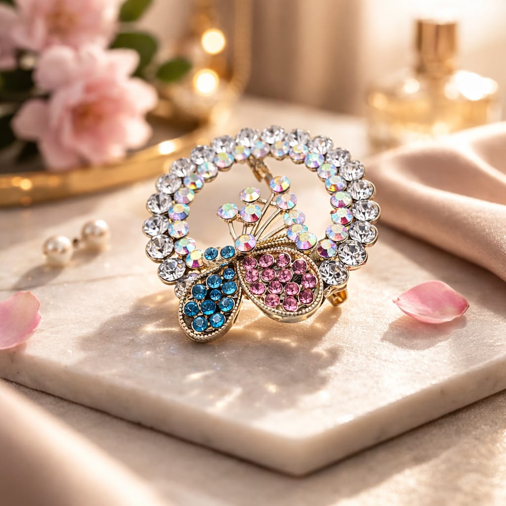 Butterfly Wreath Brooch