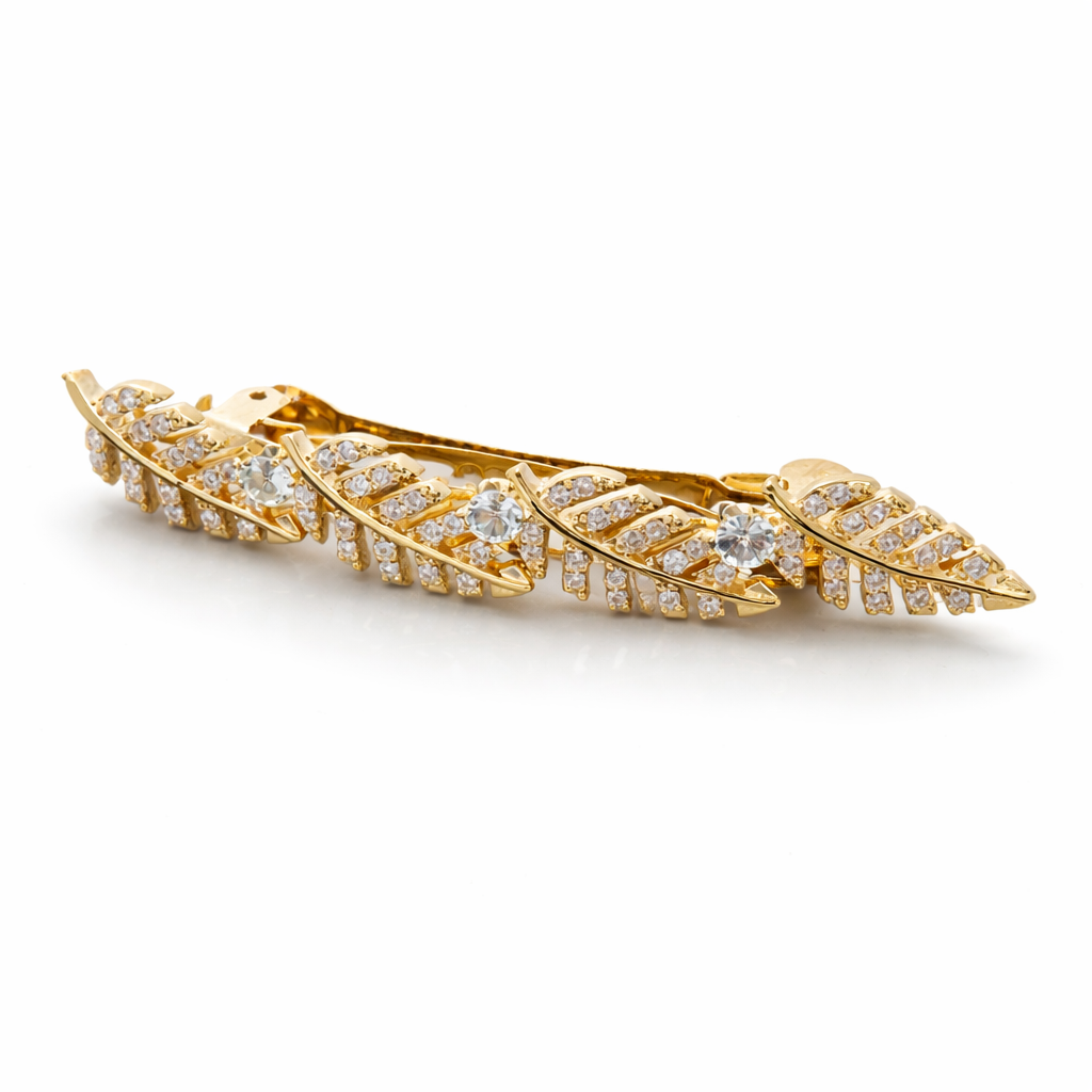 Garden Butterfly Rose Barrette