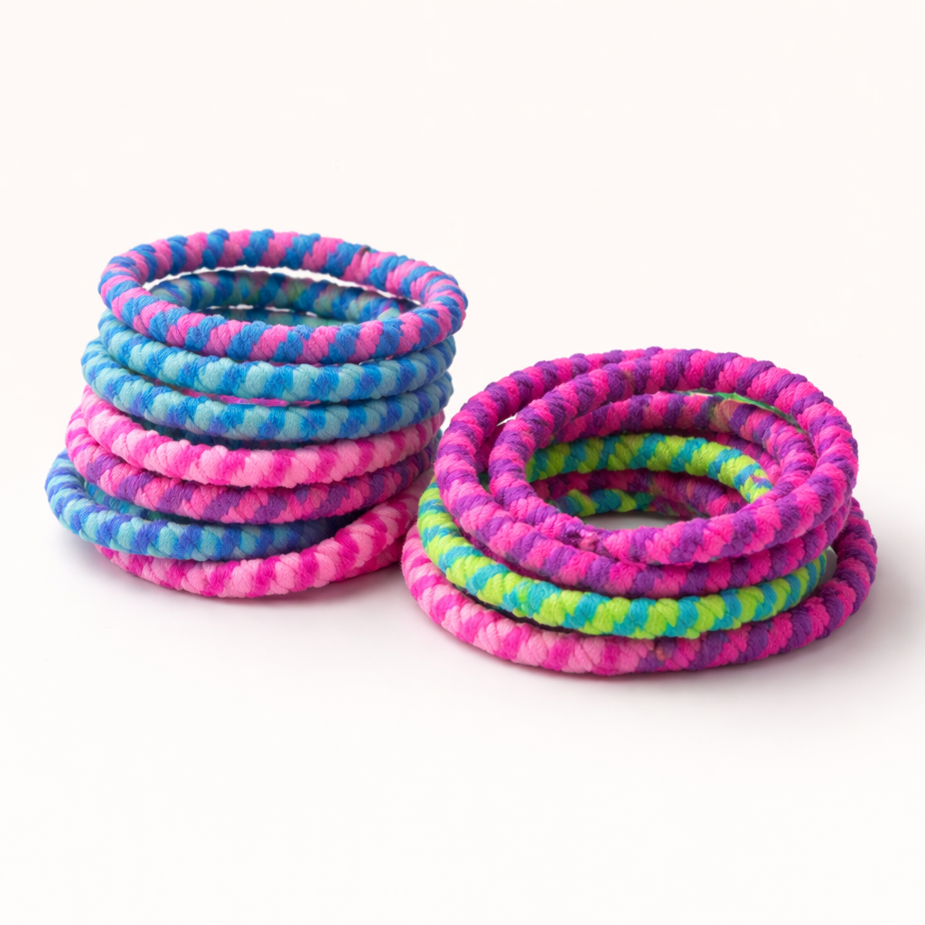 Spiral Cotton-Stretch Hair Ties