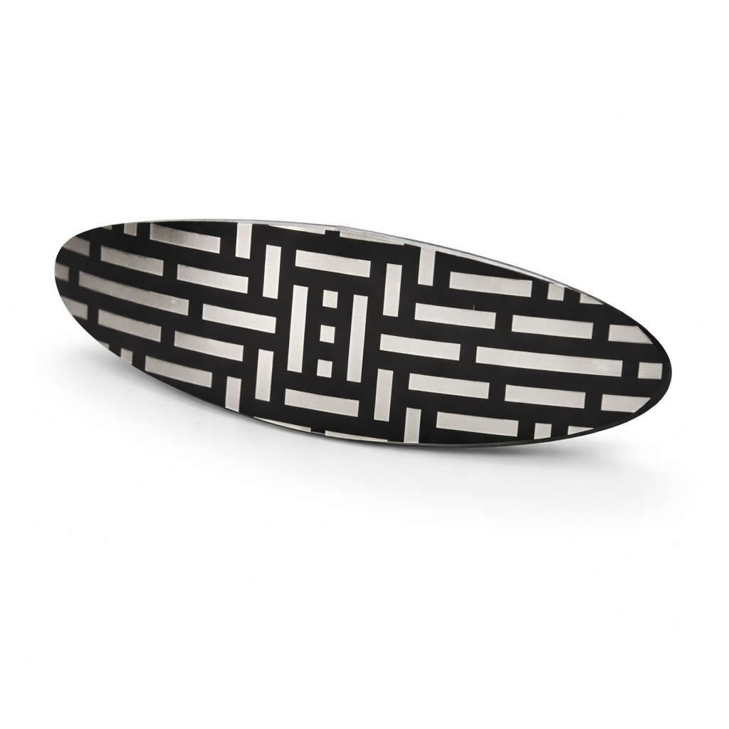 Modernist Mosaic Oval Barrette