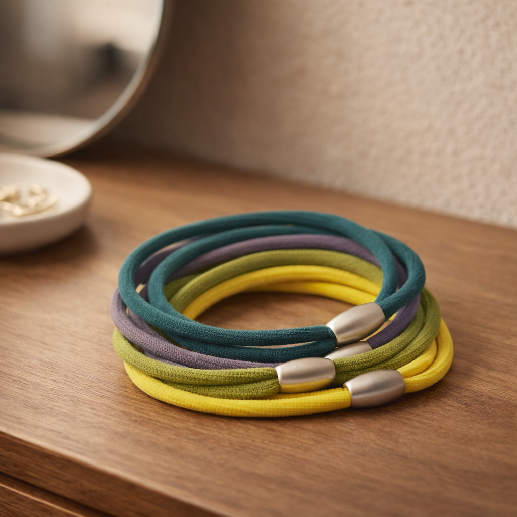 Matte Bead Elastic Hair Tie Set