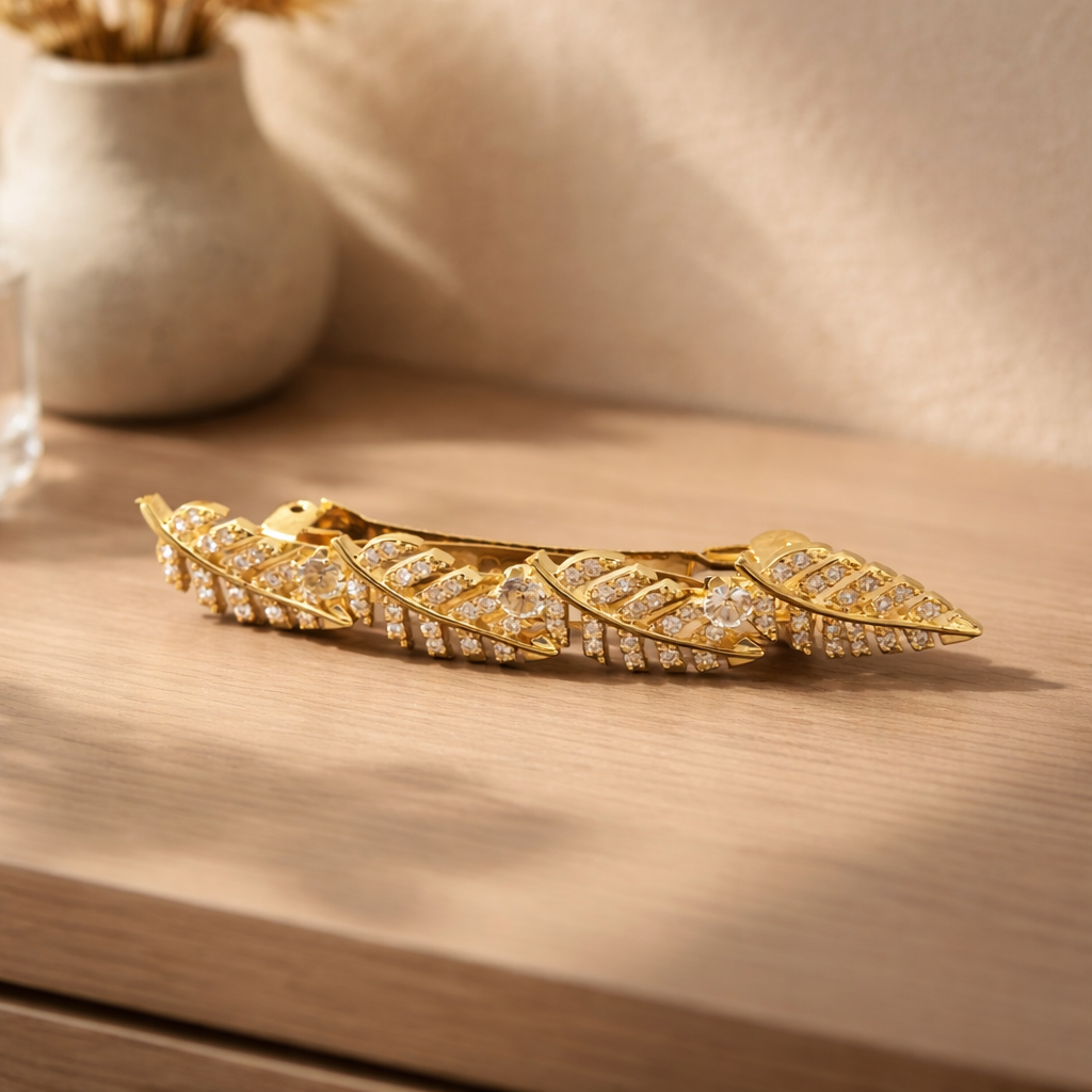 Garden Butterfly Rose Barrette