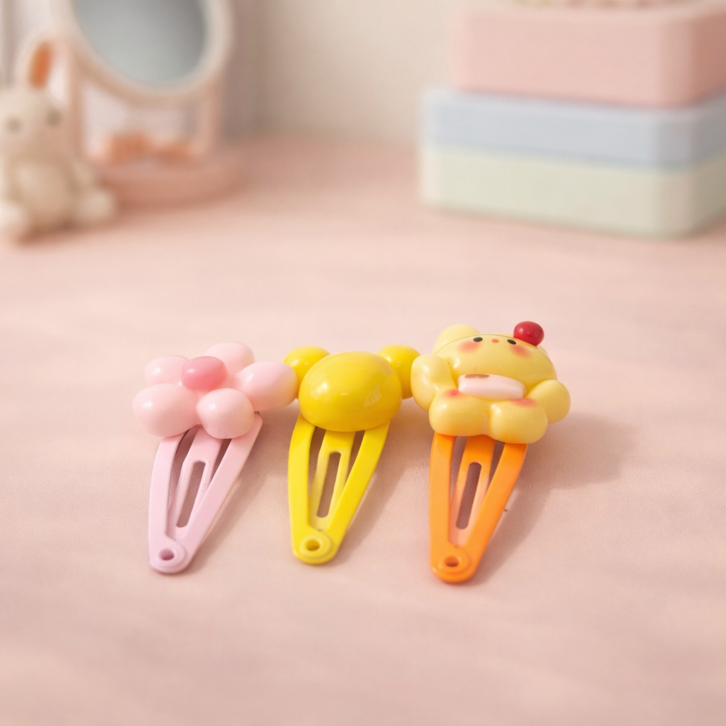 Whimsical Trio Snap Hair Clip Set