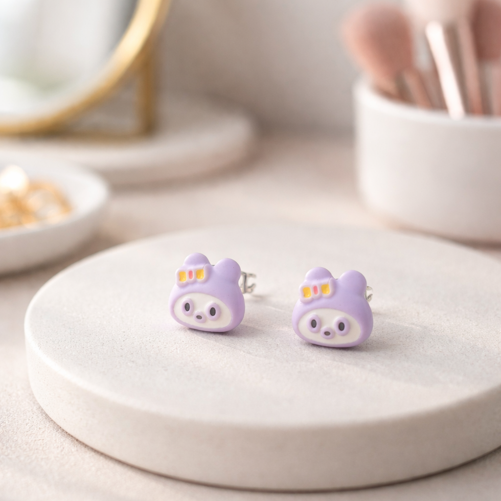 Panda Bear Stud Earrings