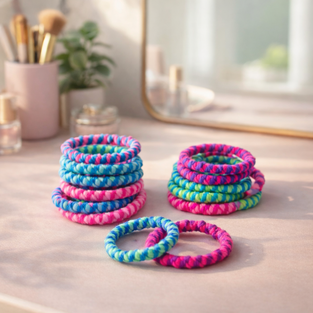 Spiral Cotton-Stretch Hair Ties
