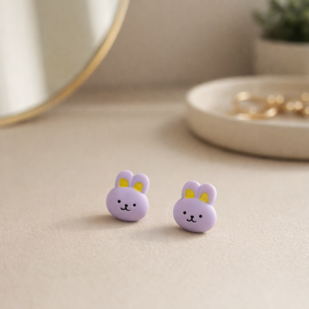 Crowned Kitty Stud Earrings